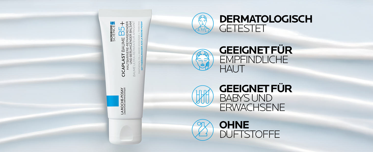 La Roche Posay Cicaplast Gel Lavant B5+, Baume B5+ und Anthelios.